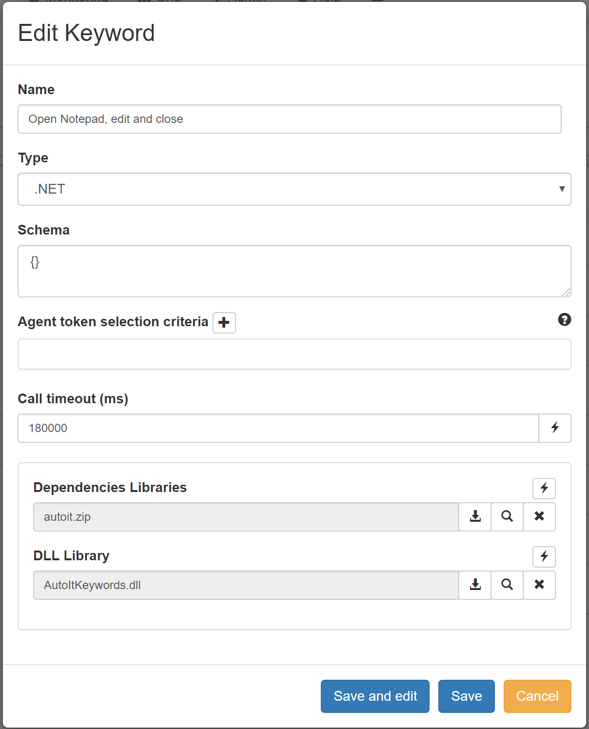 AutoIt Keyword configuration